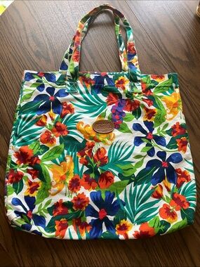 VTG Gitano Bold Floral Canvas Tote Bag